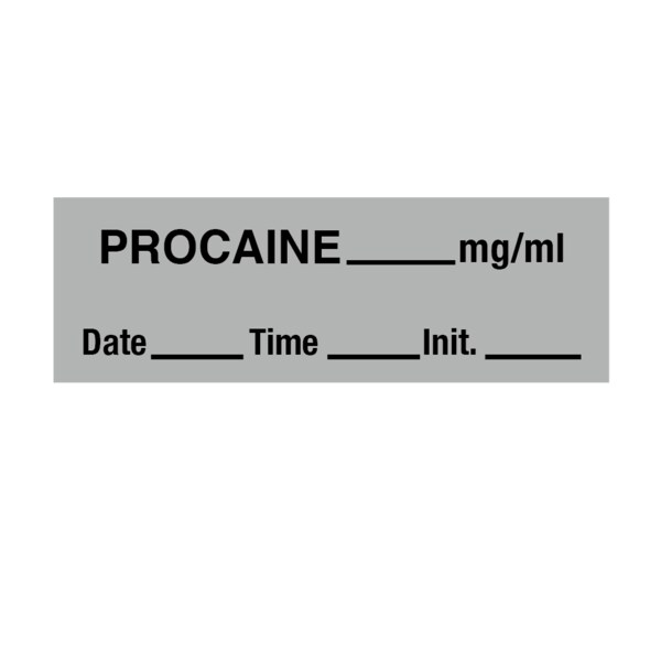 Tape, Procaine 1/2" x 500" Gray w/Black